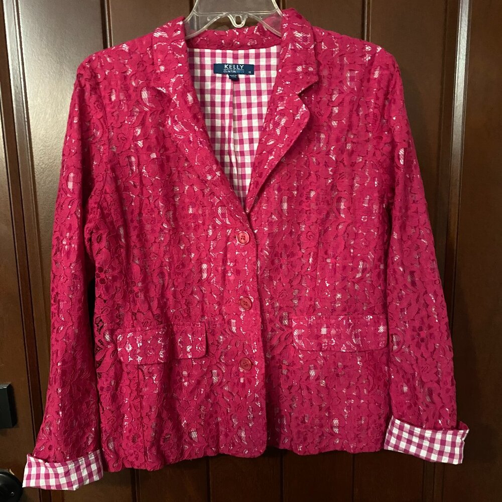 Pink Lace Blazer